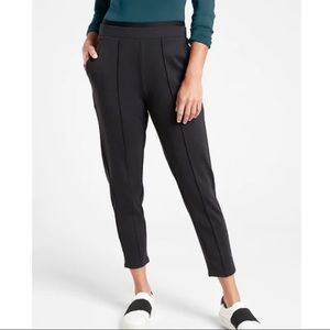 athleta Venice pintuck pant black small 4 6 work business casual ankle crop
